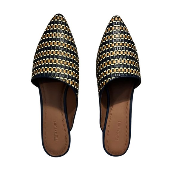 Nordstrom Shoes - nwot nordstrom signature | giovanna woven slip-on leather mule size 10